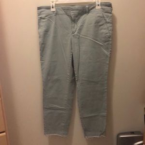 Light wash teal straight legged pants